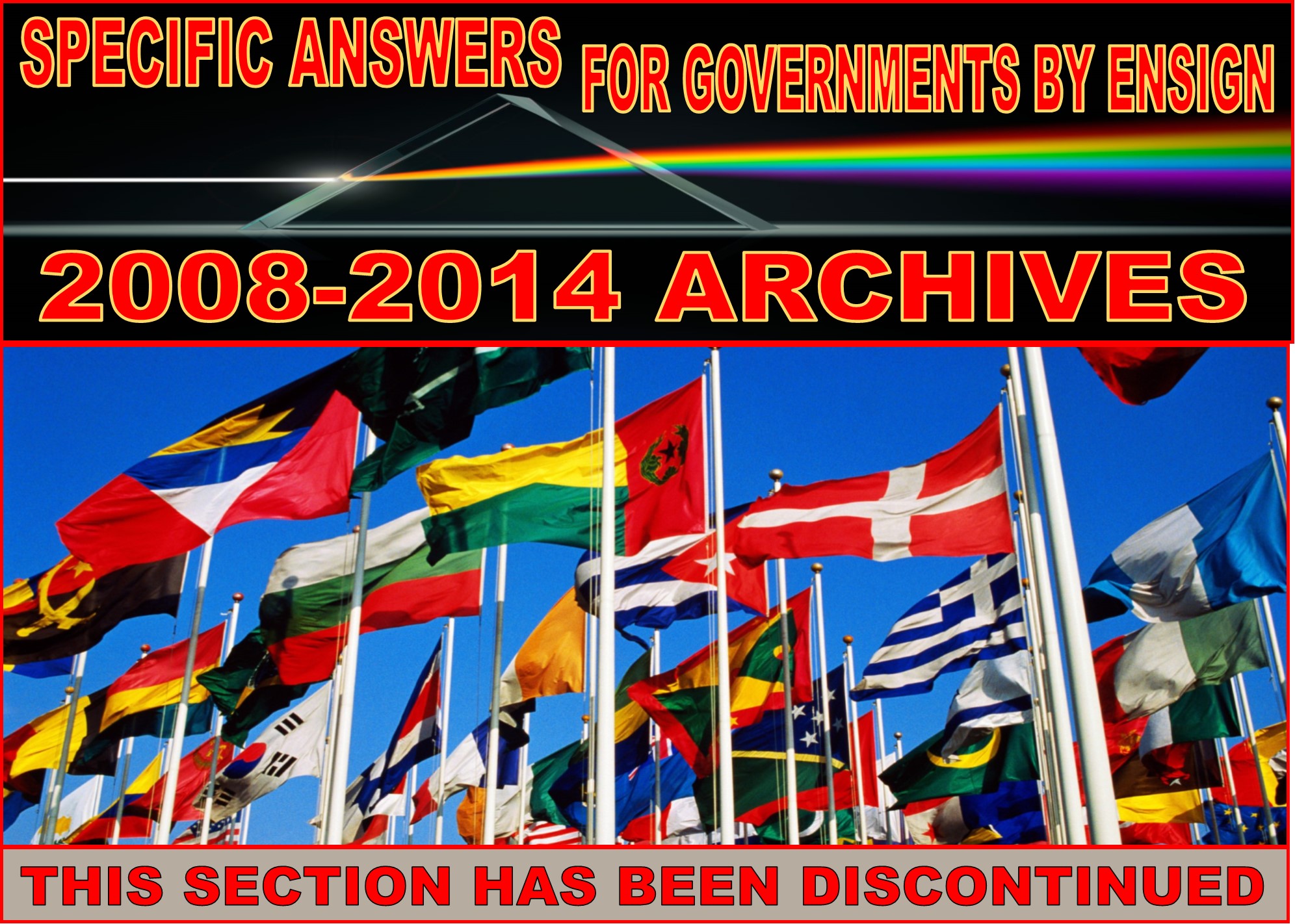 SPECIFIC ANSWERS FOR GOVERNMENTS BY ENSIGN 2008-2014 ARCHIVES HEADER LOGO 5-20-2021 SPECIFIC ANSWERS FOR GOVERNMENTS BY ENSIGN 2008-2014 ARCHIVES HEADER LOGO 5-20-2021